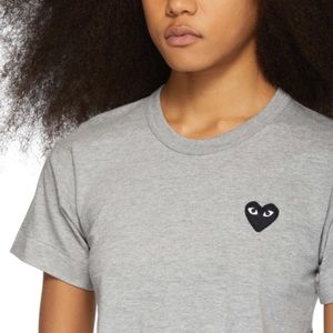 Comme des Garcon Play Grey Heart Patch T-Shirt